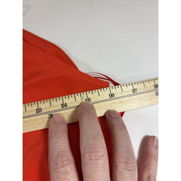 Rebecca Taylor Halter Mini Dress Bright Red Orange 2 Strappy Keyhole Neckline - Picture 7 of 13